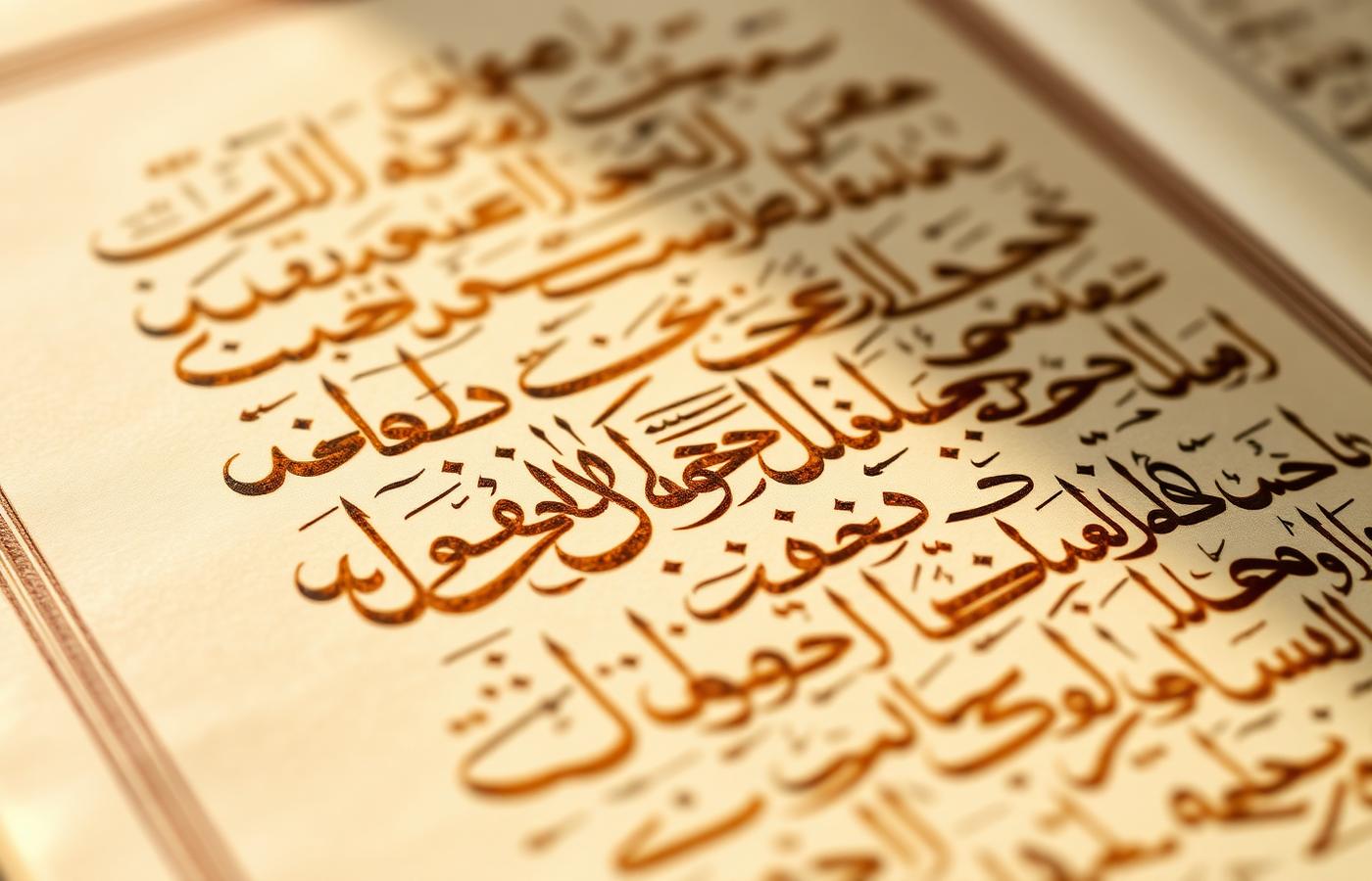 Kaligrafi Arab klasik berwarna emas