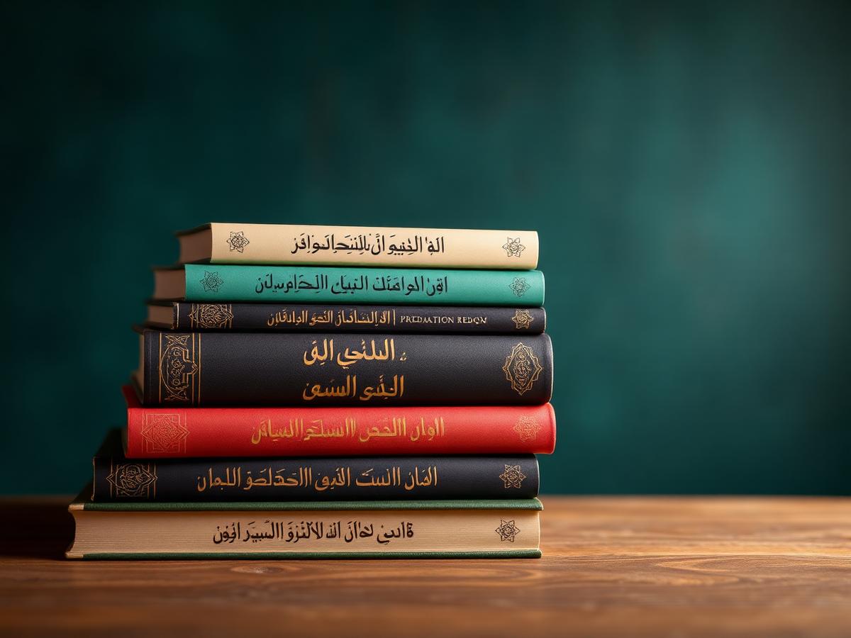 Susunan kitab turath dengan warna emerald